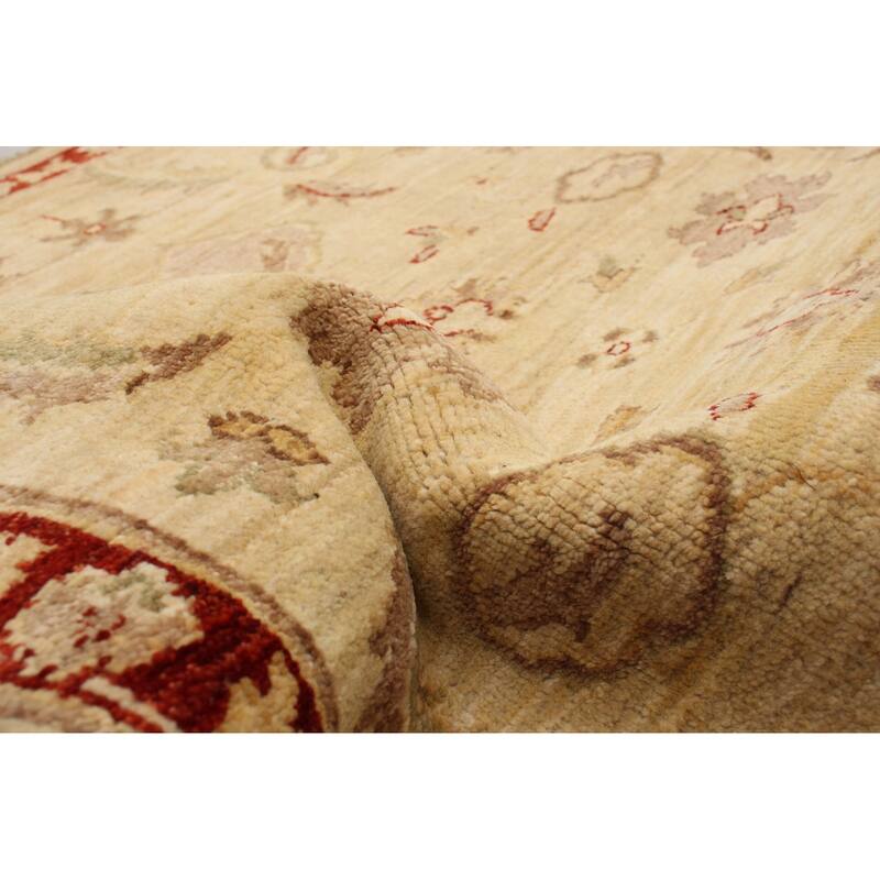 ECARPETGALLERY Hand-knotted Peshawar Oushak Beige Wool Rug - 3'1 x 5'1