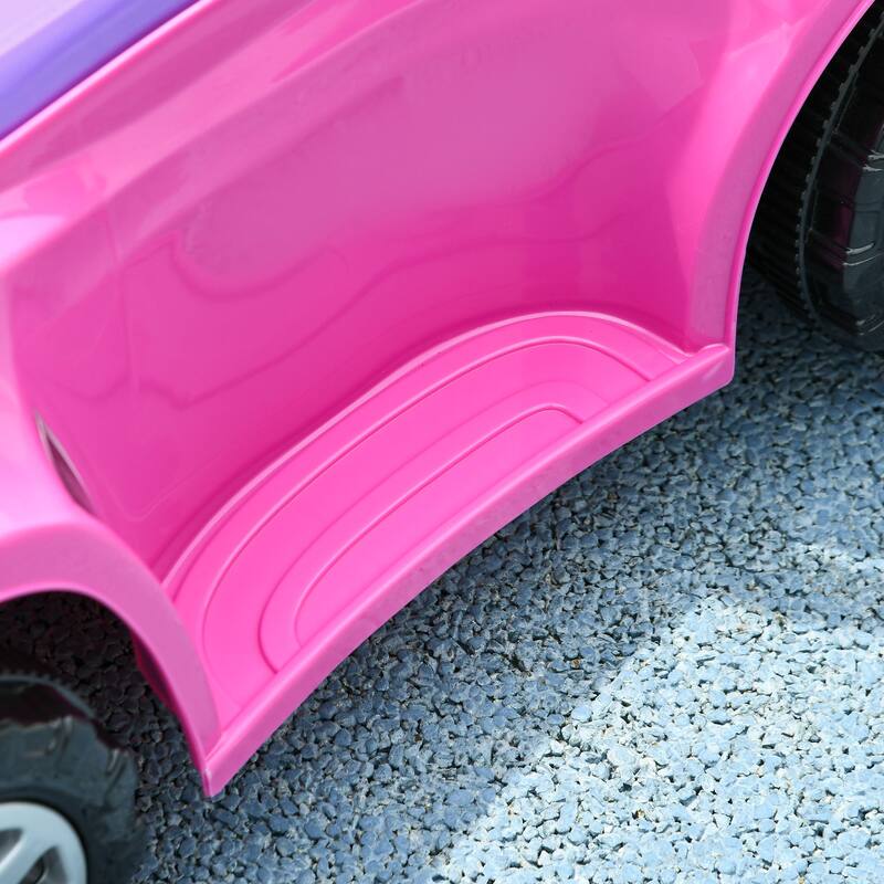 Qaba Push Car for Kids 1-3 Years, 3-in-1 Ride-On Sliding Car with Music, Horn, and Removable Handle