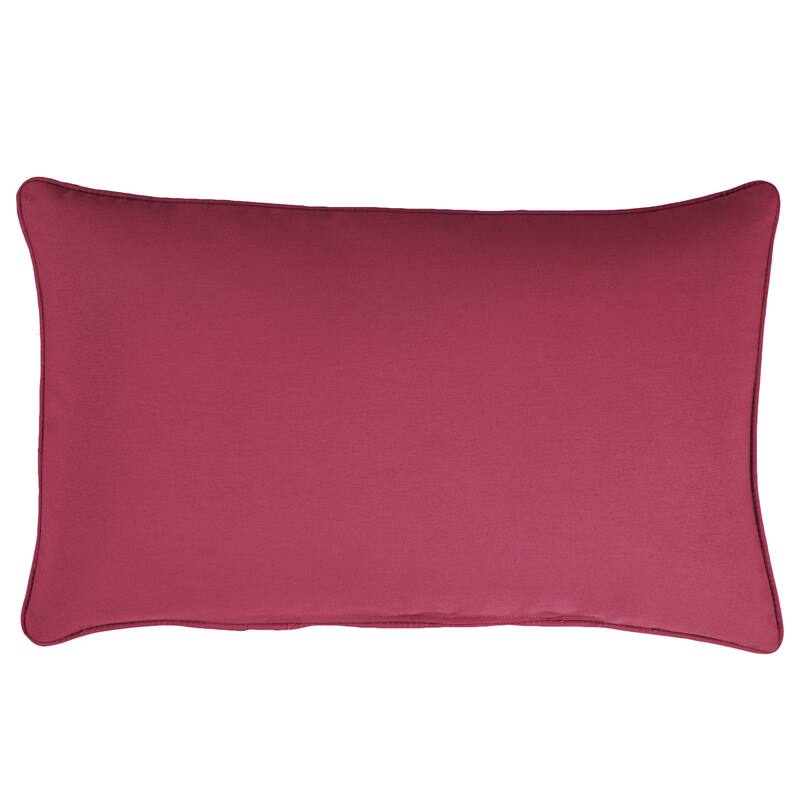 Sunbrella Canvas Indoor/Outdoor 12x24 Corded Lumbar Pillow (Single) - 12 in H x 24 in W x 6 in D