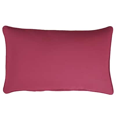 Sunbrella Canvas Indoor/Outdoor 12x24 Corded Lumbar Pillow (Single) - 12 in H x 24 in W x 6 in D