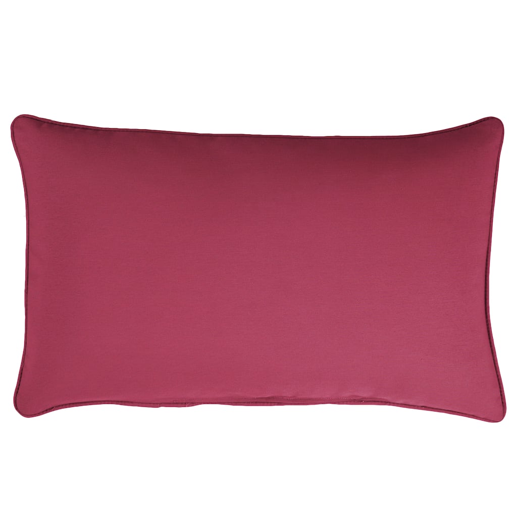 Sunbrella Canvas Indoor/Outdoor 12x24 Corded Lumbar Pillow (Single) - 12 in H x 24 in W x 6 in D