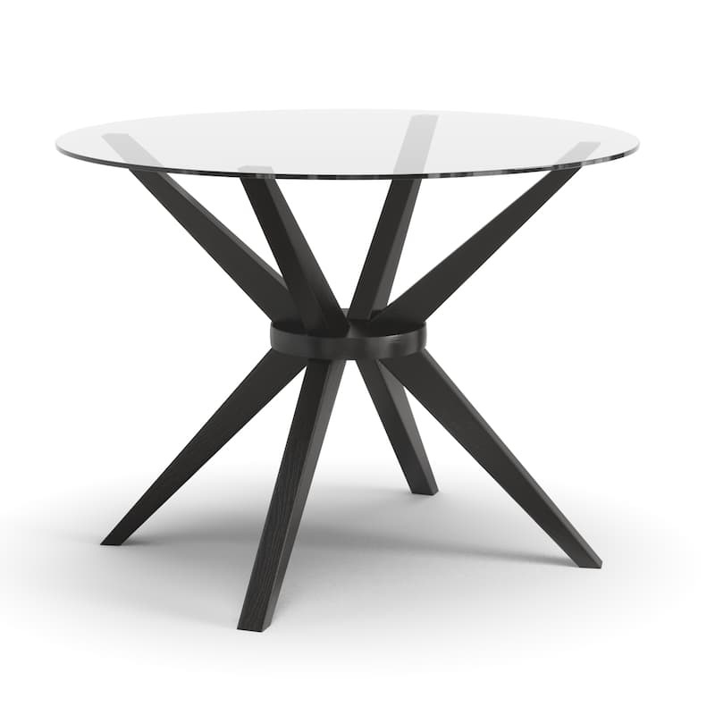 Bianca 47" Round Glass Top Dining Table