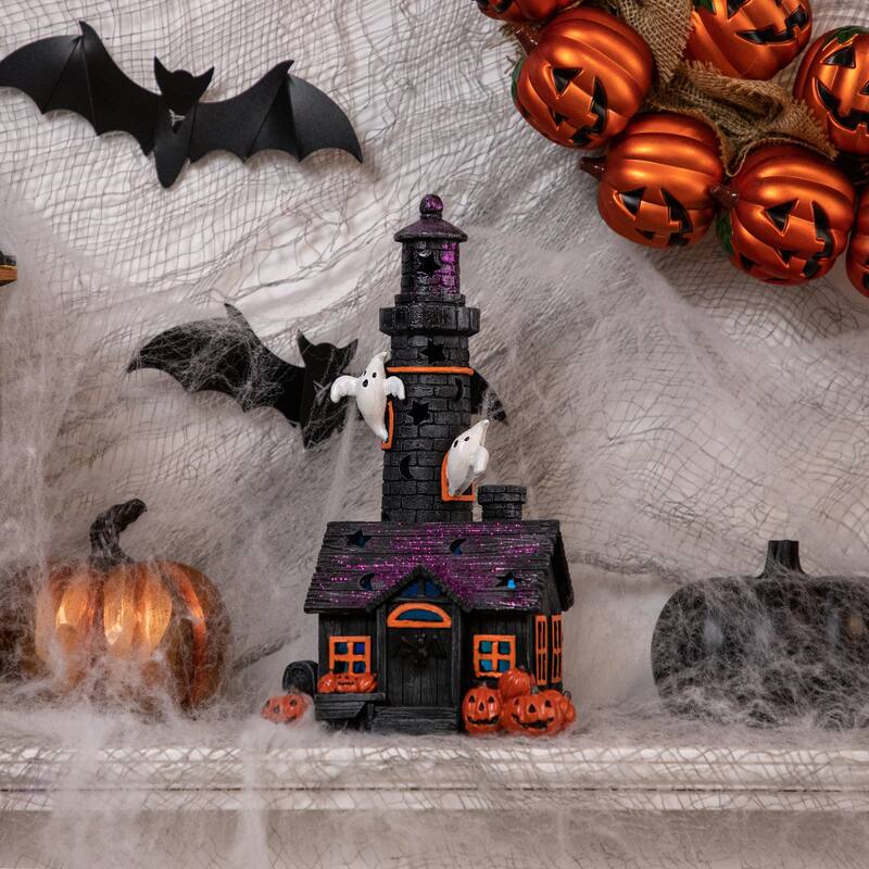11.75" LED Lighted Haunted House Halloween Decoration