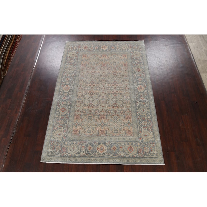 Geometric Turkish Oriental Ziegler Wool Area Rug Dining Room Carpet - 6'7" x 9'10"