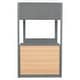 preview thumbnail 28 of 46, Teddy Fleece Twin Size Loft Bed Wood Bed w/ Storage Shelves, Drawers & Desk