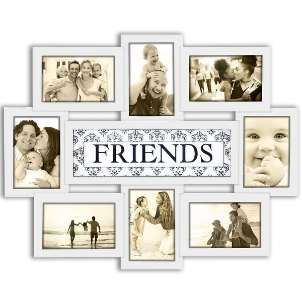 DL furniture - 12 Opening Decorative Wall Hanging Collage Puzzle Picture Photo Frame | Friends