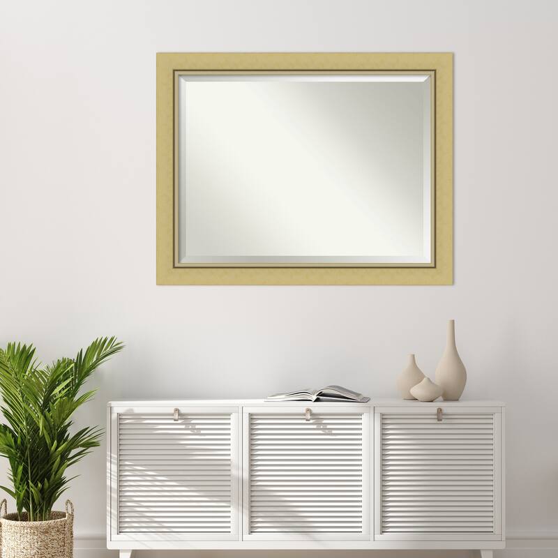 Beveled Bathroom Wall Mirror - Landon Gold Frame