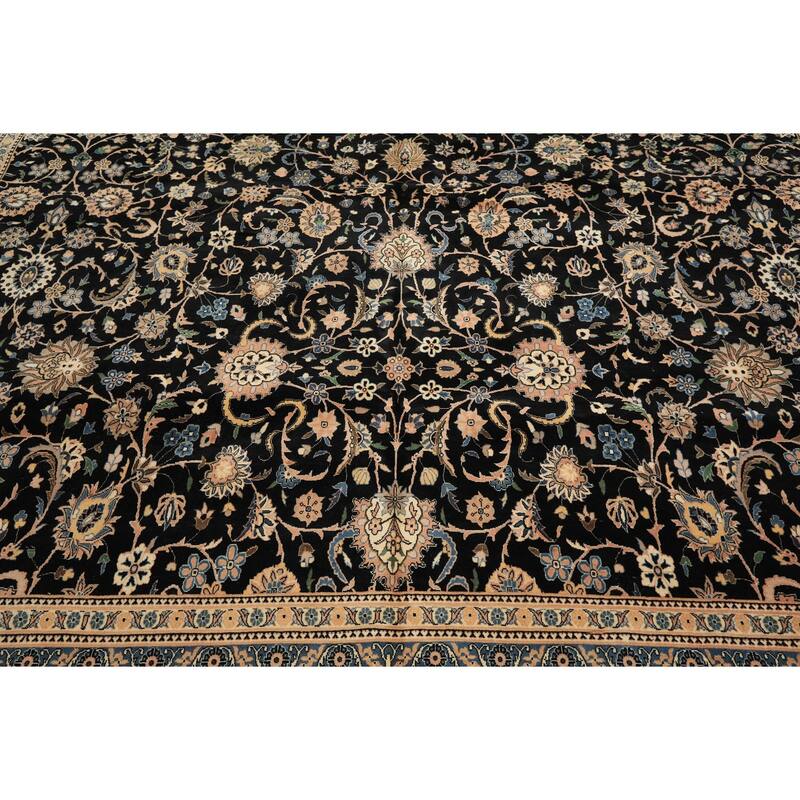 11'11''x18'6'' Hand Knotted Wool Black Pak Perzian 300 KPSI Rug - 11' 11'' x 18' 6''
