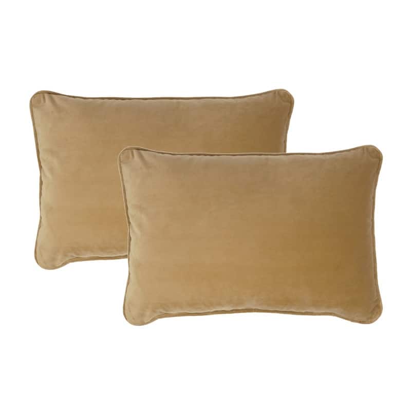 Sherry Kline Glendon Velvet Corded Edge pillow, zippered with Polyester Insert (Set of 2)