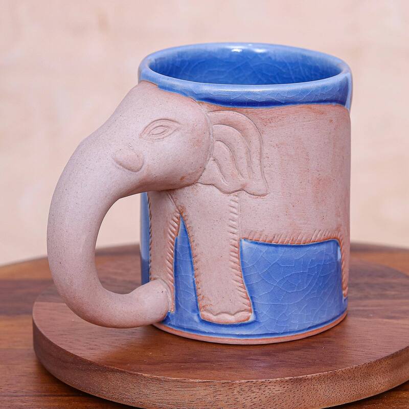 Novica Handmade Morning Joe Celadon Ceramic Mug