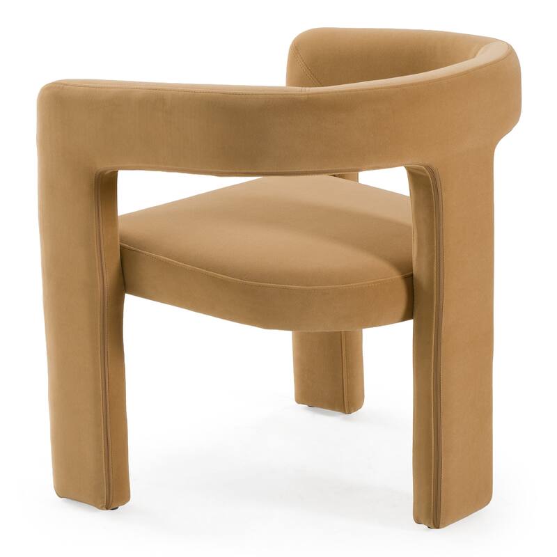 Modrest Cherish Modern Tan Fabric Dining Chair