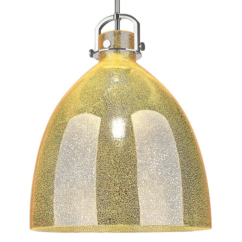 Innovations Lighting 410-1SL-G412-18ME Newton Bell 18" Wide Pendant - Polished Nickel