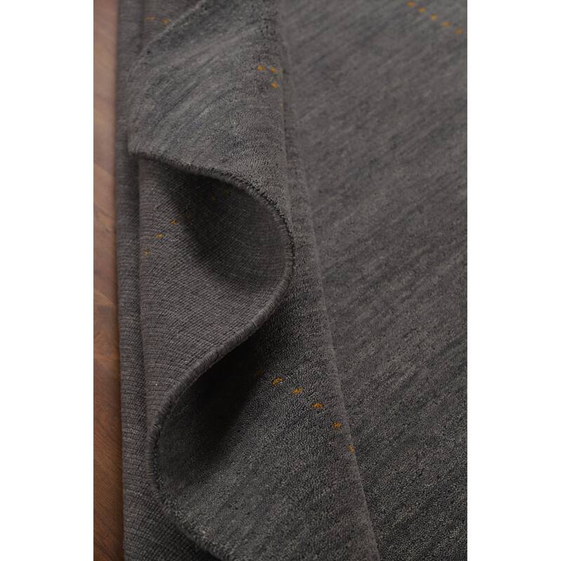 Hand Knotted Oriental 100% Wool Carpet Tribal Tribal Greys & Charcoal Gabbeh Area Rug - 7' 10'' X 5' 8''