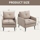 preview thumbnail 2 of 28, Accent Chair With Metal Black Legs,Comfy Chenille Club Fabric Armchair,Single Sofa Chair, Accent Club Guest Chair