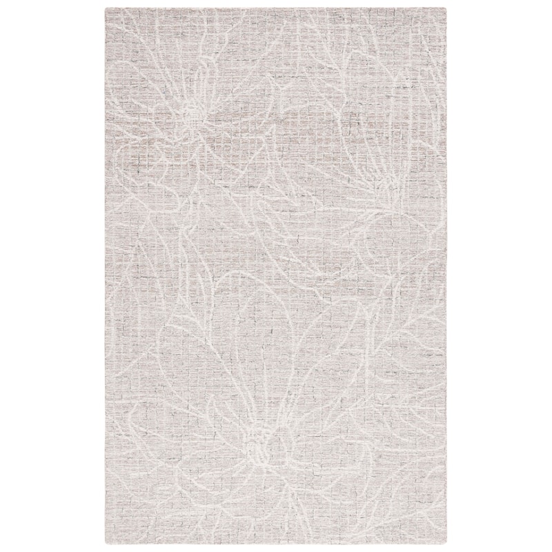 SAFAVIEH Handmade Metro Abha Modern Wool Rug - 6' Square - Beige/Ivory