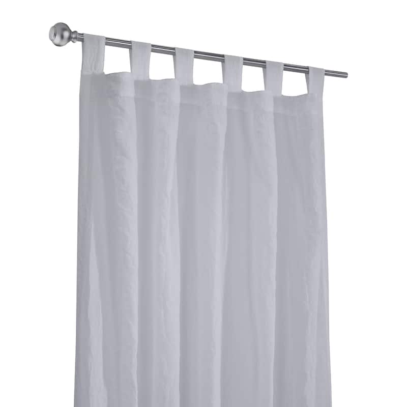 Crushed Sheer Tab Curtain Panel