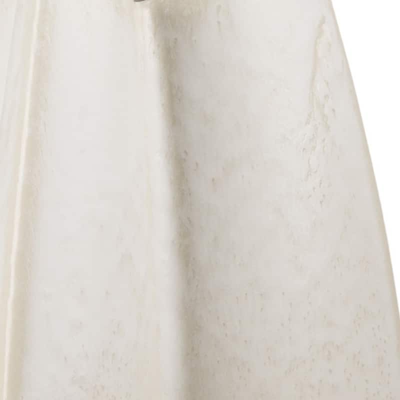 14" Cream And Beige Color Block Ceramic Table Vase - 7.28