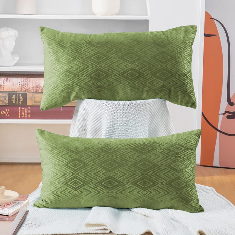 Tonopah Ikat Velvet Throw Pillow Cover Set, NO INSERT