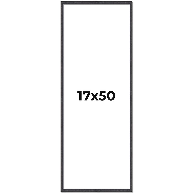 17x50 Frame Brown Solid Wood Picture Frame - Complete Modern Photo