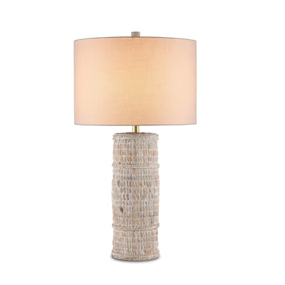 Currey & Company Azores White Table Lamp - 32.5"h x 18"dia