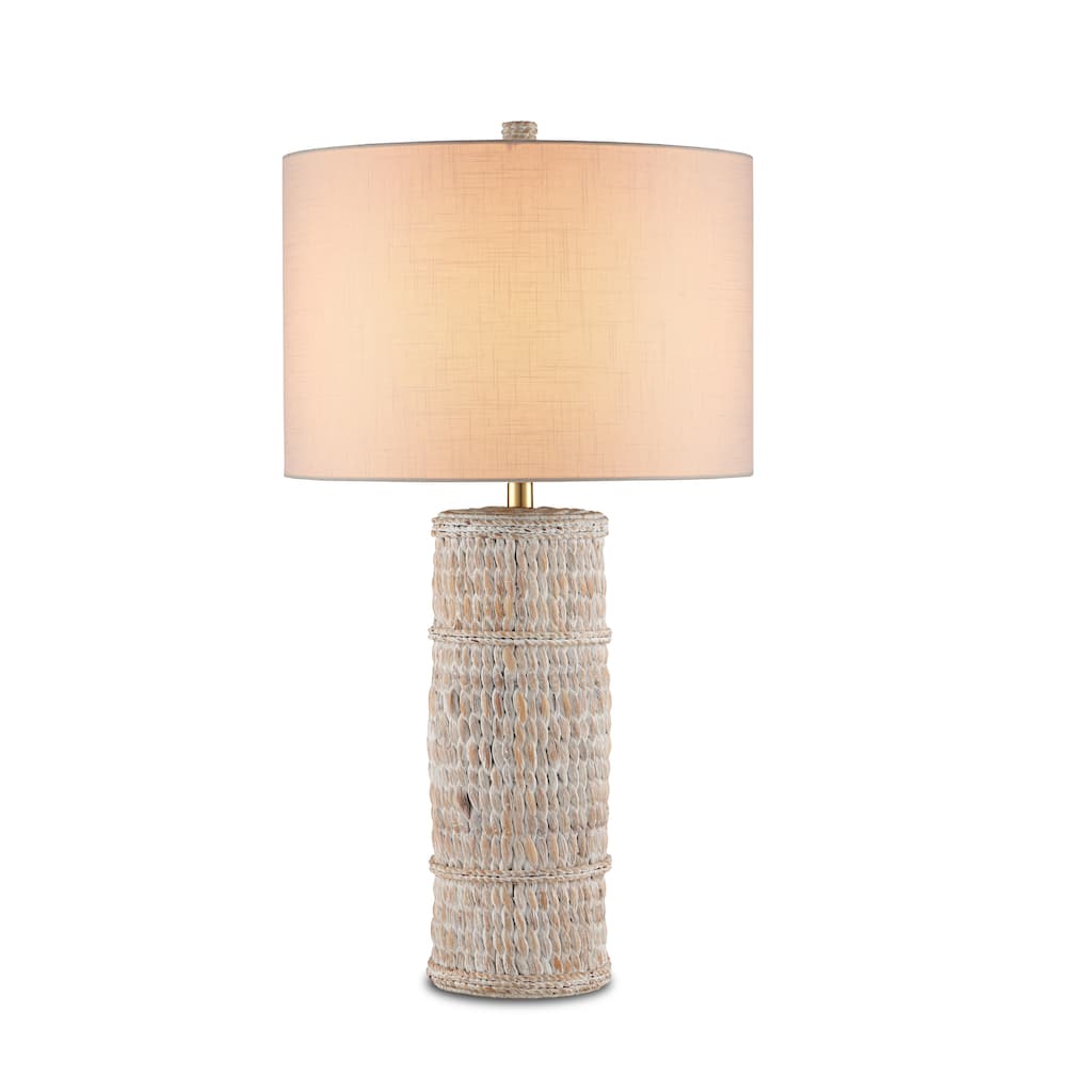 Currey & Company Azores White Table Lamp - 32.5"h x 18"dia