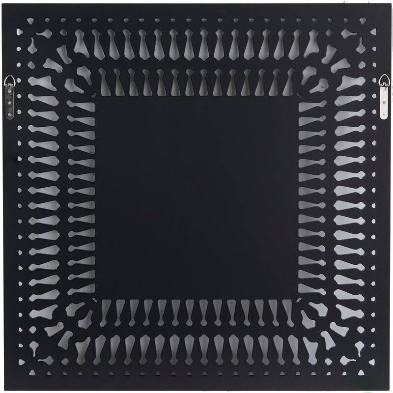 Elegant Silver Glass Wall Mirror with Crystal Embellishment