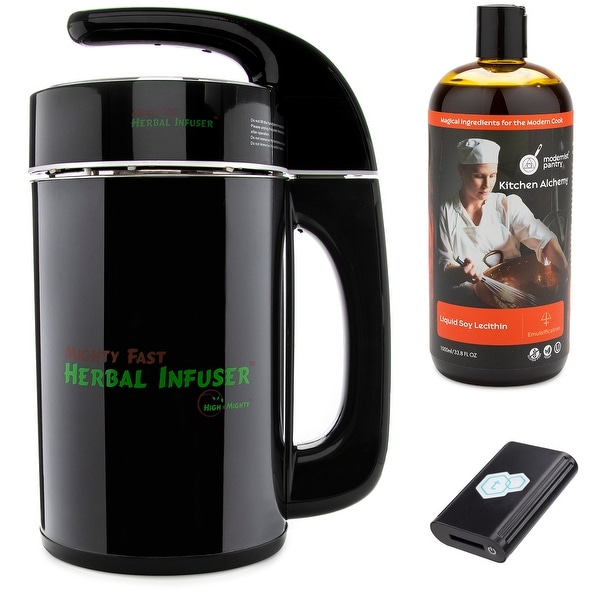 Mighty Fast Herbal Infuser with tCheck 2 Black Tester, Liquid Soy Lecithin (1L)