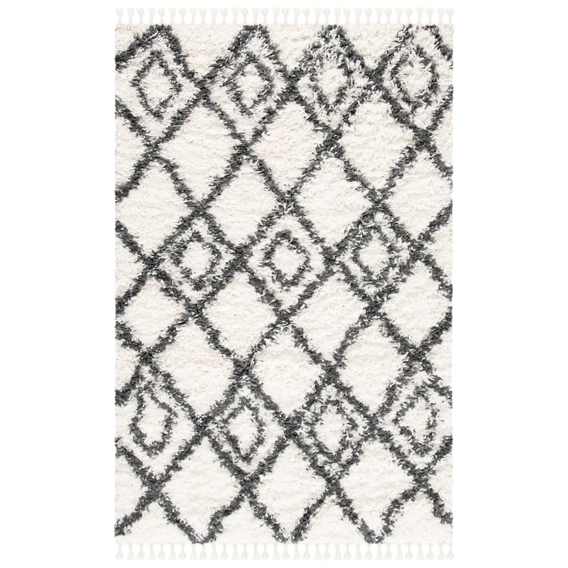 SAFAVIEH Moroccan Tassel Shag Lilyan 1.5-inch Thick Rug