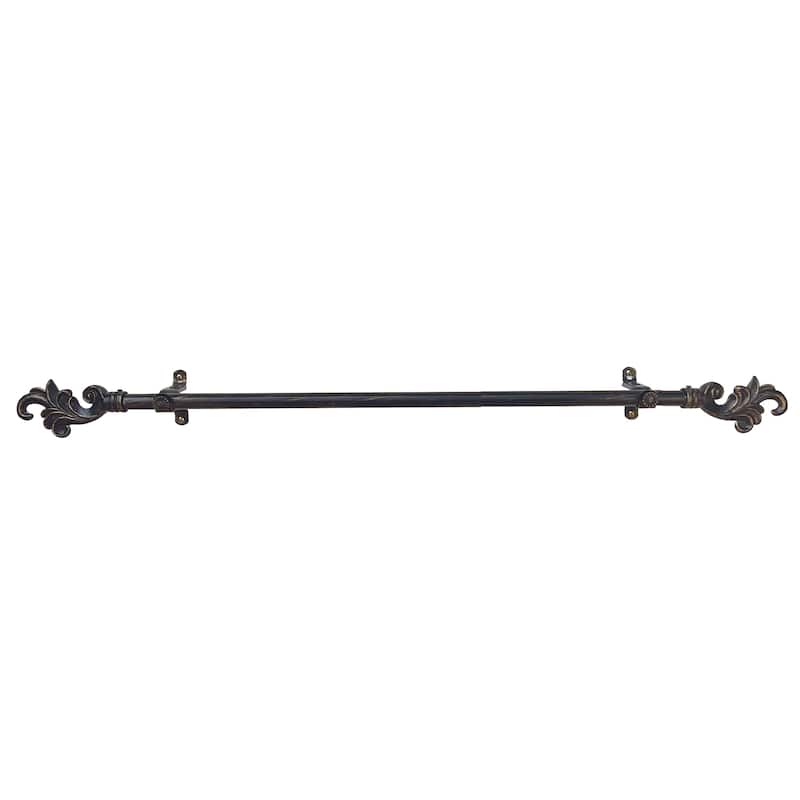 Metallo Regal Black Decorative Rod & Finial 28-160 Inch