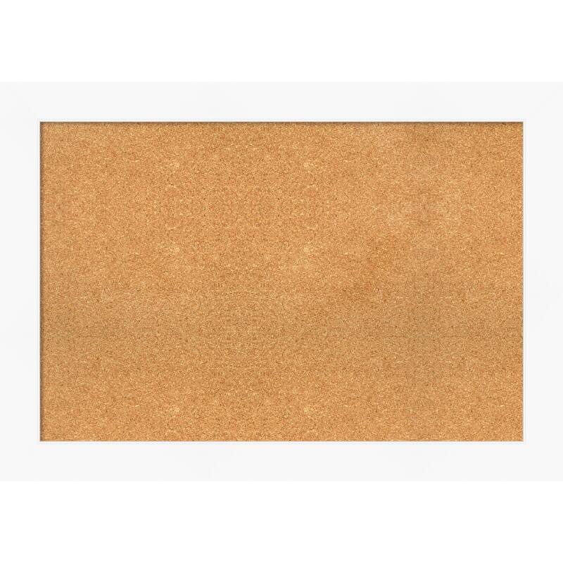 Cabinet White Framed Cork Bulletin Memo Board