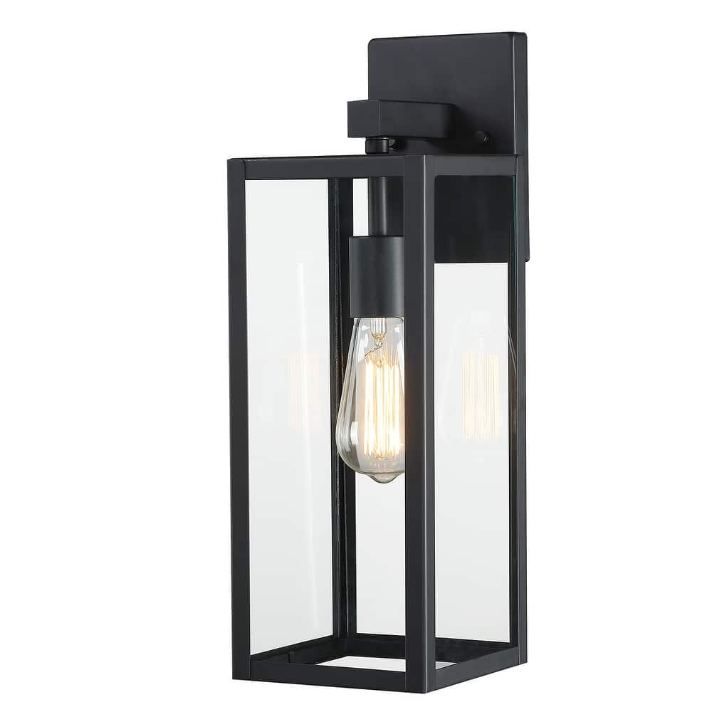1-Light Outdoor Wall Light with Clear Glass