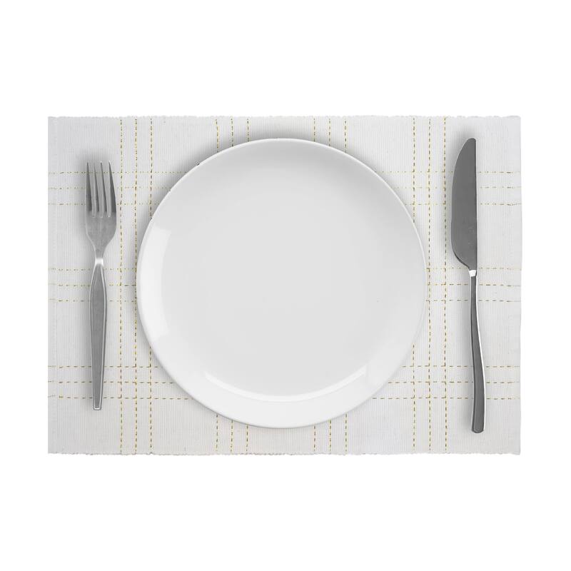 Fabstyles Winter Plaid Set of 4 Cotton Placemats - 13x19