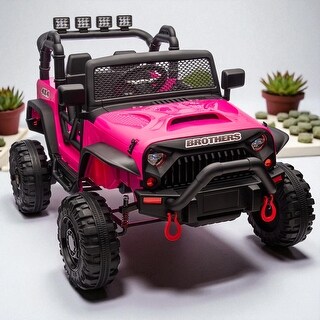 24V Kids Ride-On Electric Car with 400W Motor, Remote Control, Four-Wheel Suspension, Bluetooth, USB, LED Lights for Kids 3+