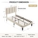 preview thumbnail 3 of 12, Javlergo Twin Size Kids Bed Frame with Adjustable Height Headboard Bed Frame with Heavy Duty Frame No Box Spring Needed
