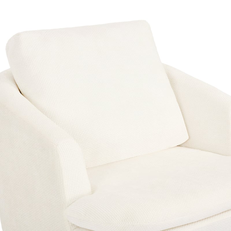 360°Swivel Accent Chair, Swivel Barrel Chair, Modern Chenille Round Accent Chairs With Armrests And Rotating Base