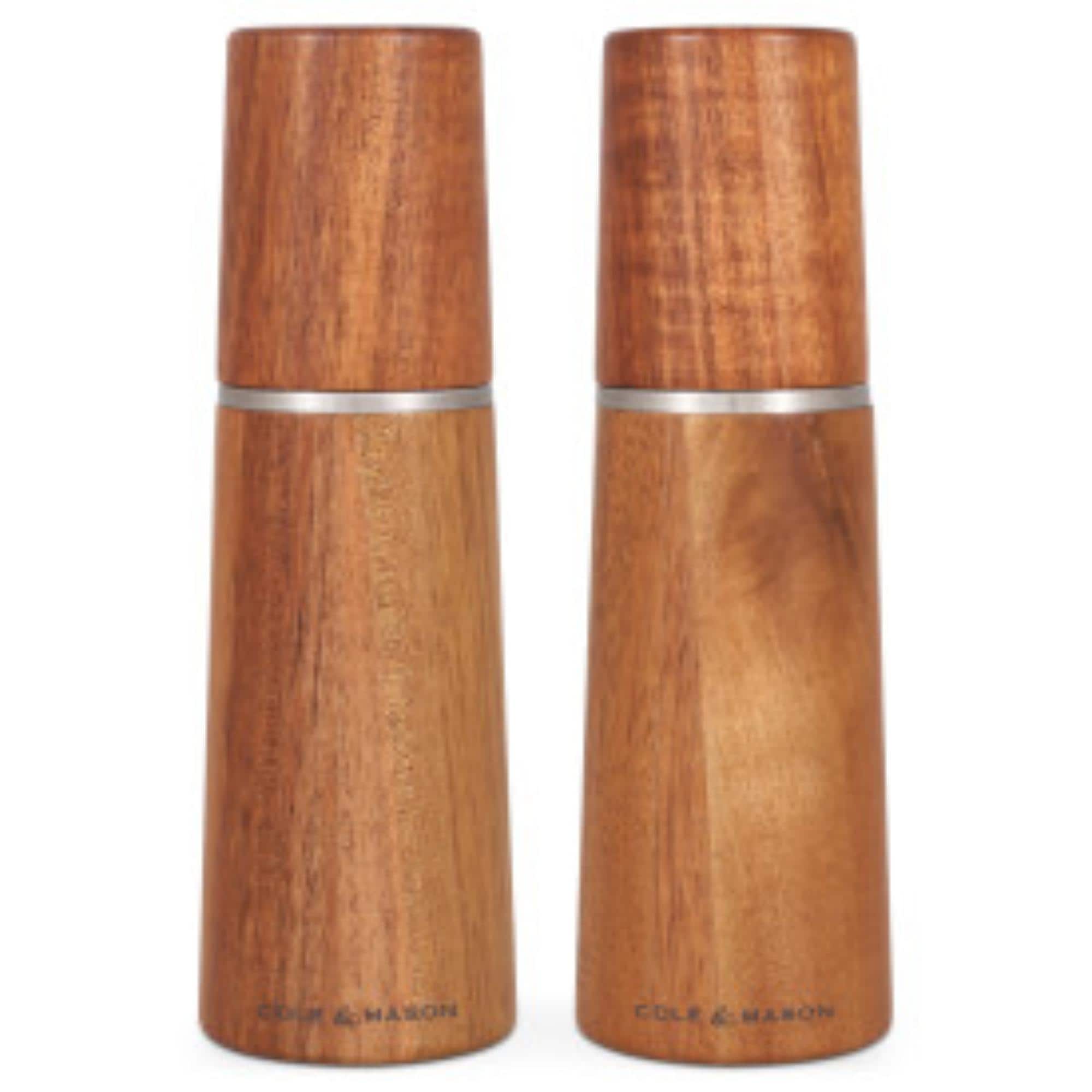 Cole & Mason Marlow Natural Acacia Salt & Pepper Mill Gift Set 7.25"