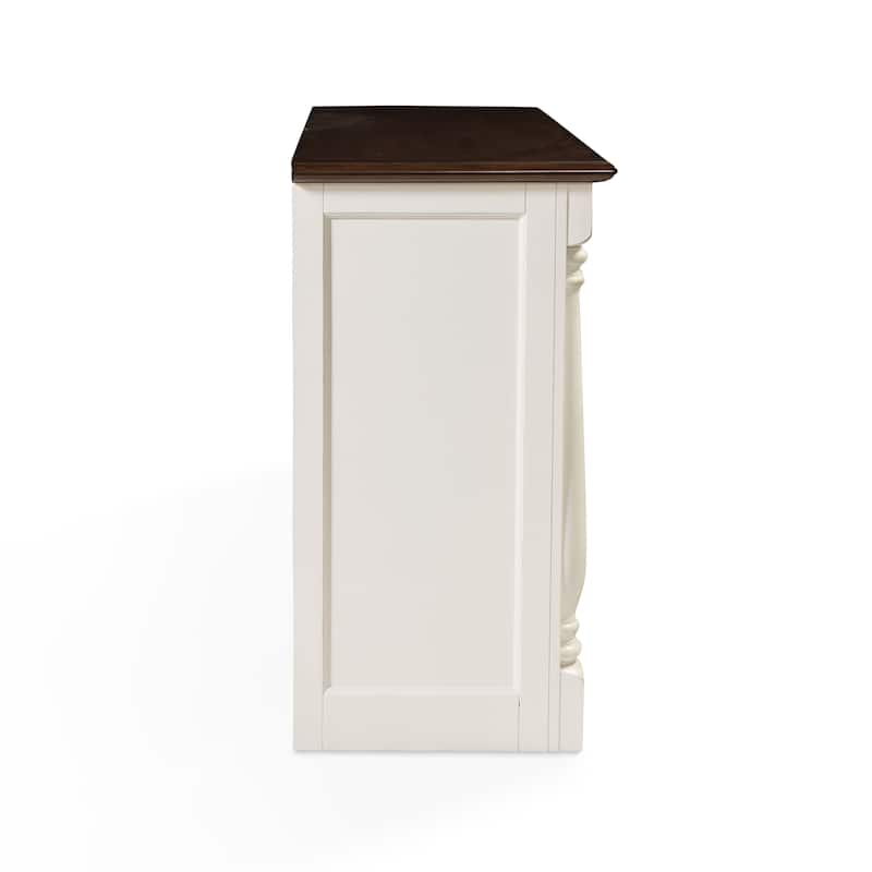 Crosley Shelby White Buffet - 47.75"L x 19"W x 36.25"H