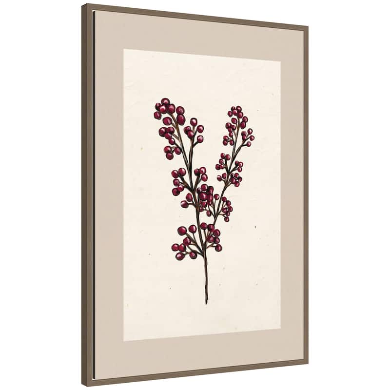 Kate and Laurel Sylvie Framed Canvas Silver and Pine 22 by Pam Vale - Gold