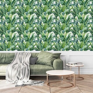 Palm Leaves Wallpaper Peel and Stick and Prepasted - Bed Bath & Beyond ...