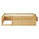 preview thumbnail 6 of 10, Twin Size Toddler Floor Bed Fence Bed with Guardrails, Natural