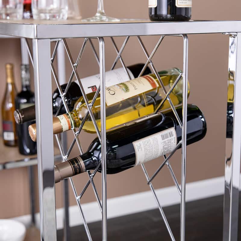 SEI Furniture Northside Serving Table w/ Bar Storage Bed Bath