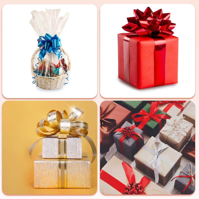 5pcs 6 Inch Large Big Pull Bow Gift Wrapping Ribbon for Car Presents