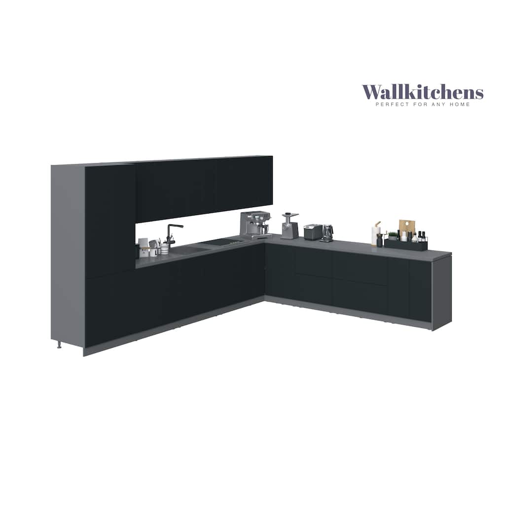 Kitchen Regal Collection Black Color Base Size 13Ft Wide - 156x127
