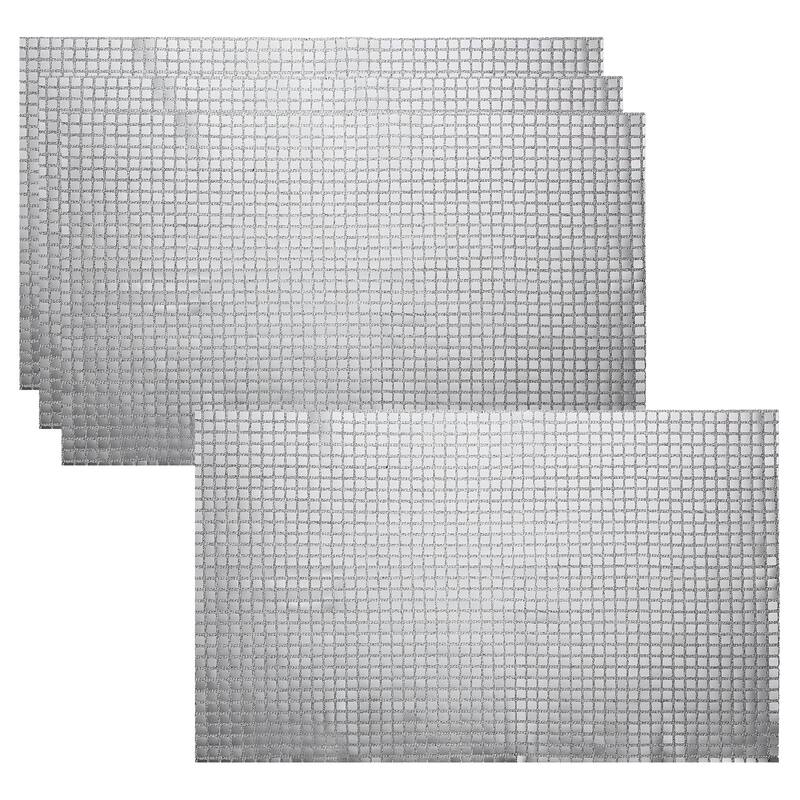 4pcs 11.8" x 17.7" Shiny Mirror Placemats Disco Table Place Mats