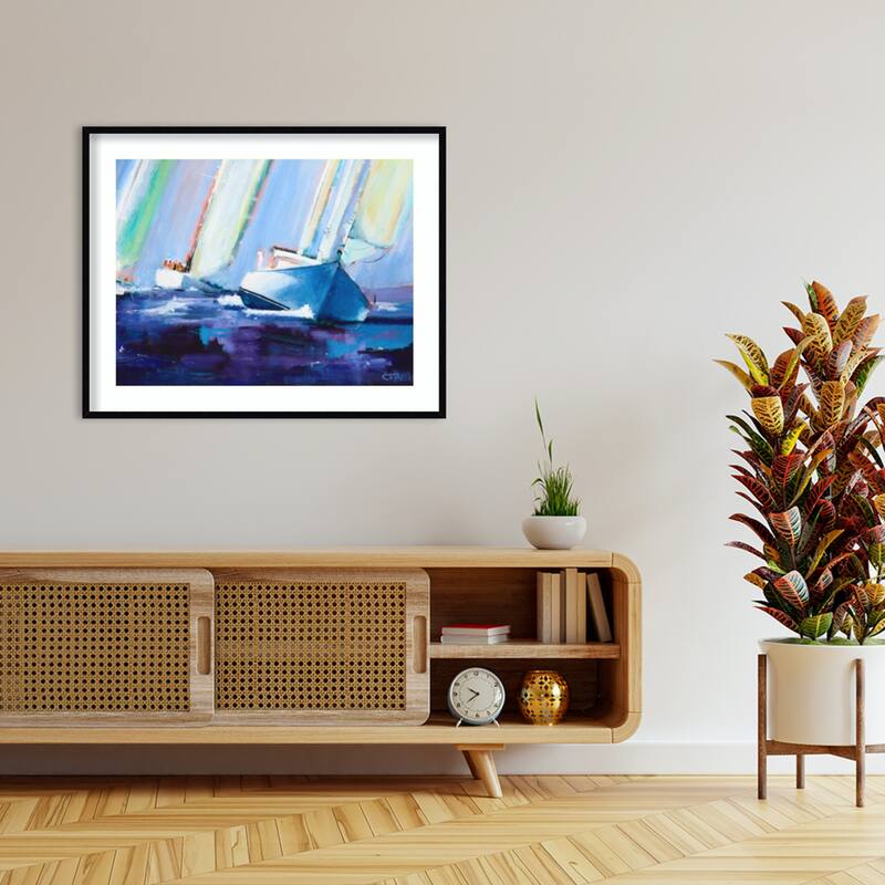 Beating No. 2 by Curt Crain Wood Framed Wall Art Print