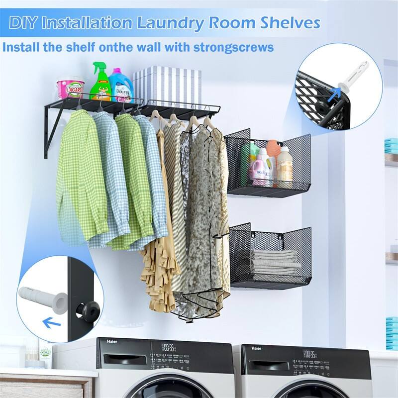 Modern Wall Mount Shelf - 14.17"D x 11.8"W x 11.8"H