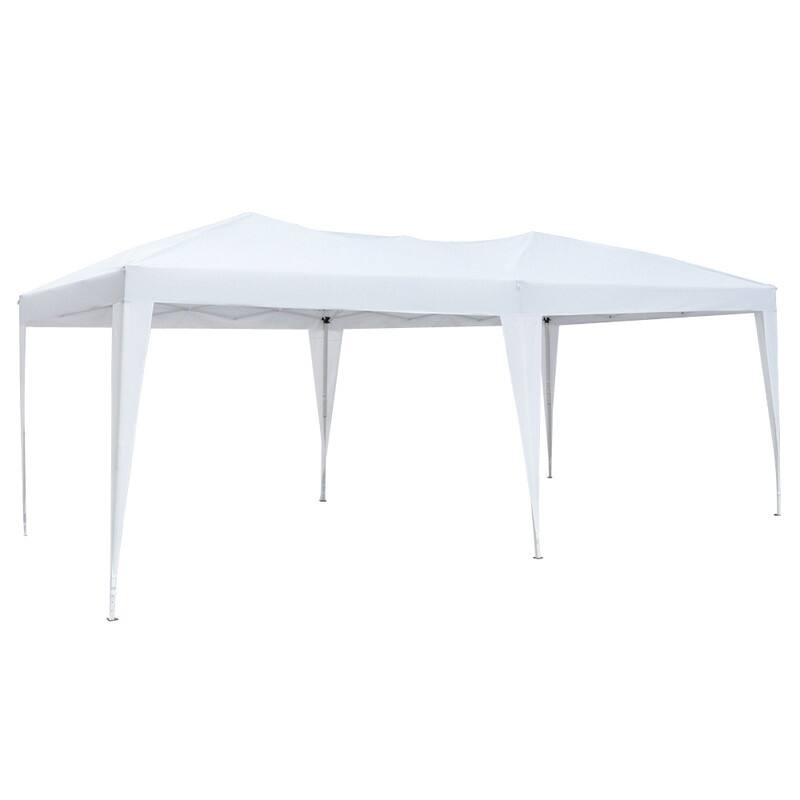 10 x 20 ft. EZ Pop-up Outdoor Canopies Gazebo with Carry Bag - White
