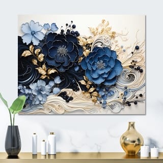 Designart "Liquid Ink Spiralscape I" Abstract Spirals Metal Wall Art Living Room
