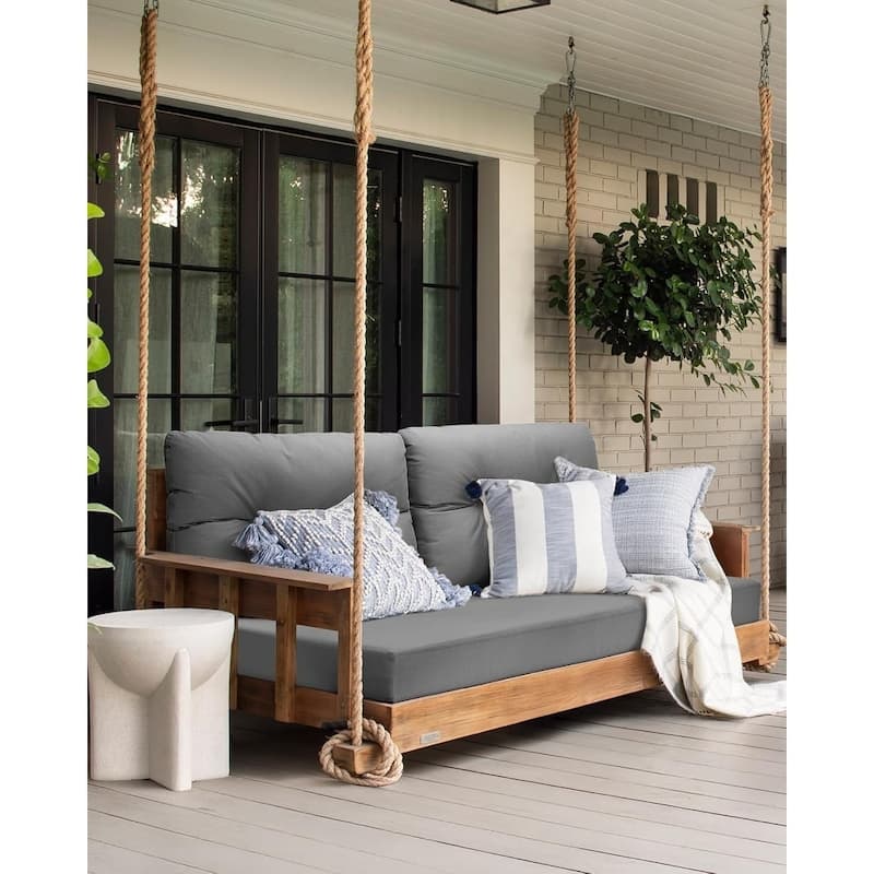 WINSOON 46 x 26 Inch Outdoor Loveseat Cushion Set Waterproof and Resistant