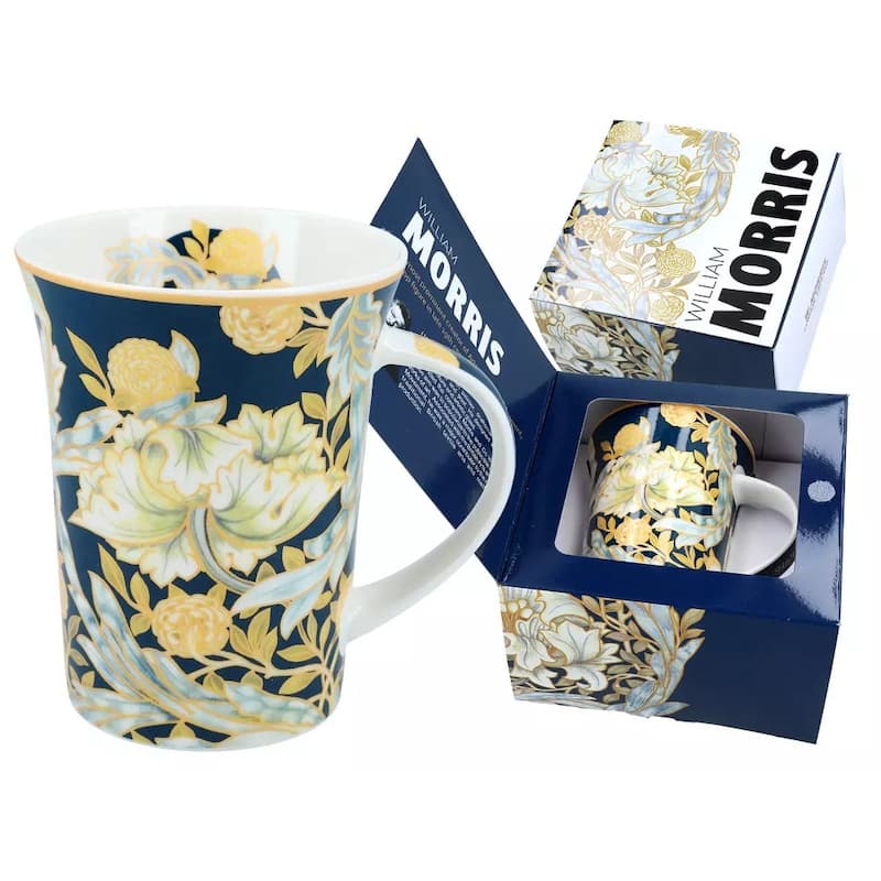 Carmani William Morris Art Porcelain Mug in A Gift Box